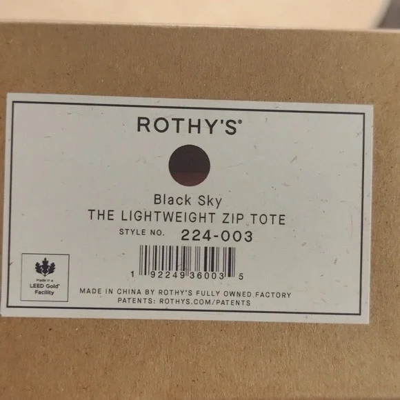 The Lightweight Zip Tote in Black Sky - Picture 6 of 6